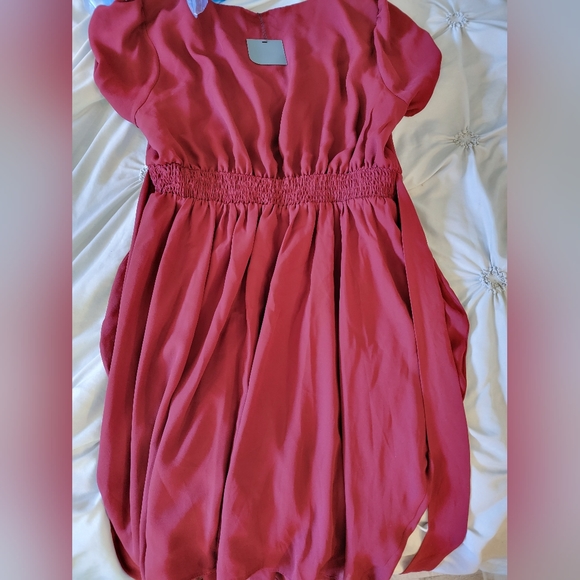 ASOS curve dress NWT burgundy color - Picture 2 of 2